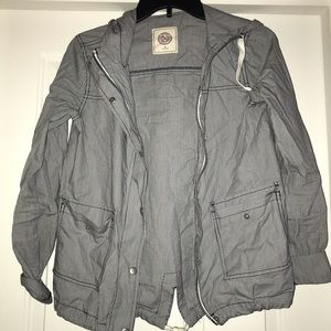 Blue and White Pinstriped Jacket